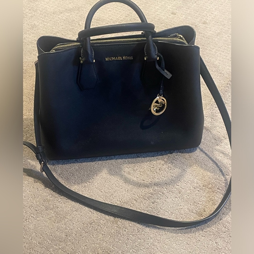 Michael Kors Black Tote with Gold Details